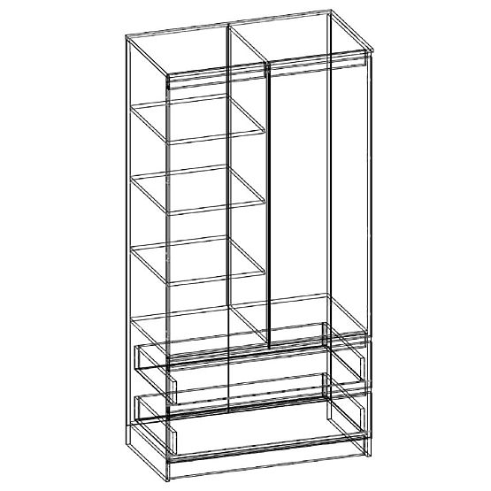 SCHRANK S90 2D 2SZ CLP PK SONOMA / WEISS