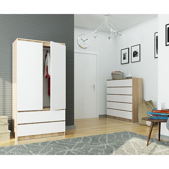 SCHRANK S90 2D 2SZ CLP PK SONOMA / WEISS