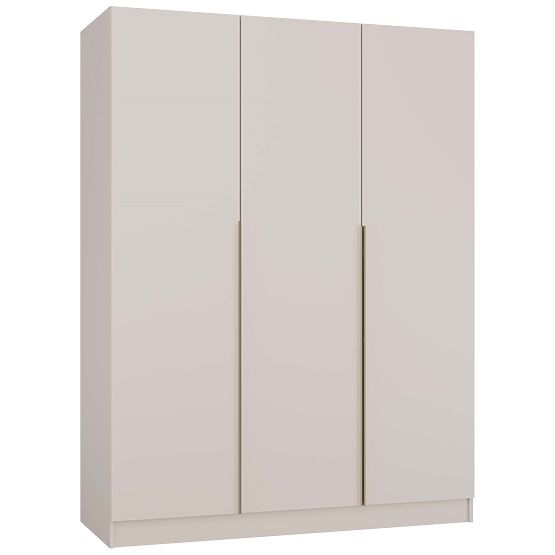 SCHRANK SENSO 3D 150 CM 3 TÜREN GOLDENE GRIFFE FÜR WOHNZIMMER SCHLAFZIMMER KASCHMIR BEIGE