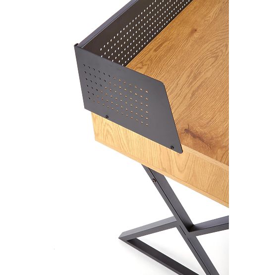 Schreibtisch B43 - Goldene Eiche / Schwarz