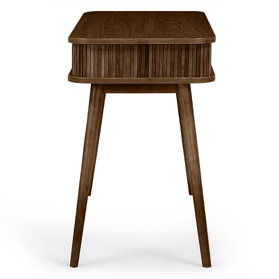 Schreibtisch Clemente mit Lamellen, Nussbaum