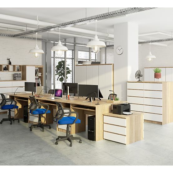 SCHREIBTISCH CLP 135cm PK SONOMA / WEISS