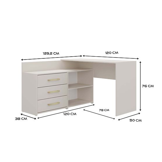 Schreibtisch DANY KASCHMIR BEIGE