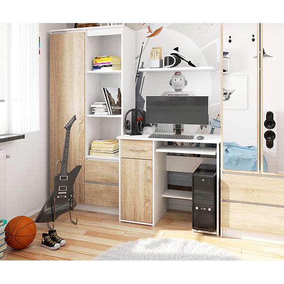 SCHREIBTISCH JAY PK WEIß / SONOMA