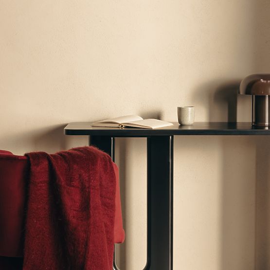 Schreibtisch/Konsole Lichi 120 cm, schwarz, Bögen