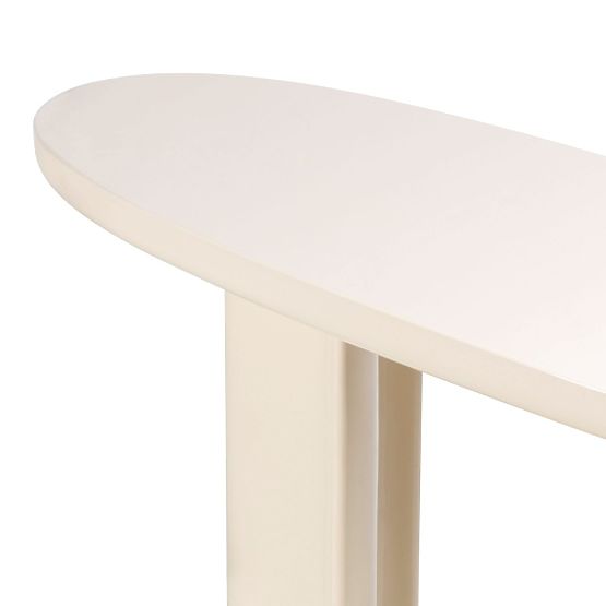 Schreibtisch/Konsole Puro 120 cm, hellbeige, glänzend