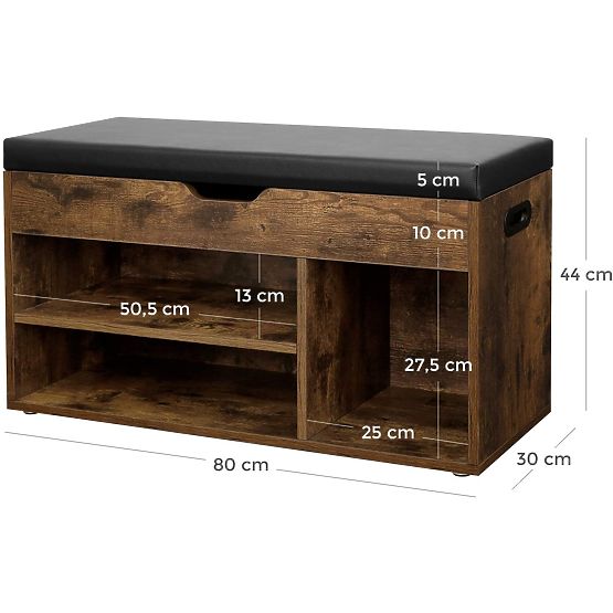 Schuhbank mit Sitzbank LOFT aus Holz