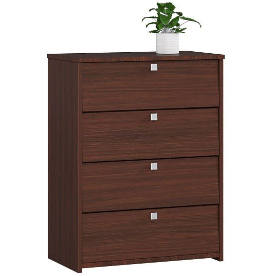 SCHUHSCHRANK MIT 4 KLAPPTÜREN 60 cm WENGE