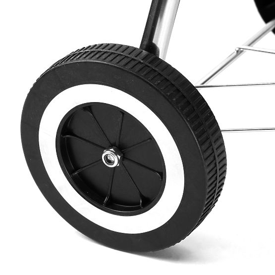 Schwarzer Gartenkohlegrill RUND