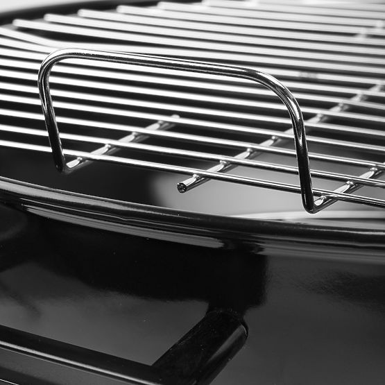 Schwarzer Gartenkohlegrill RUND