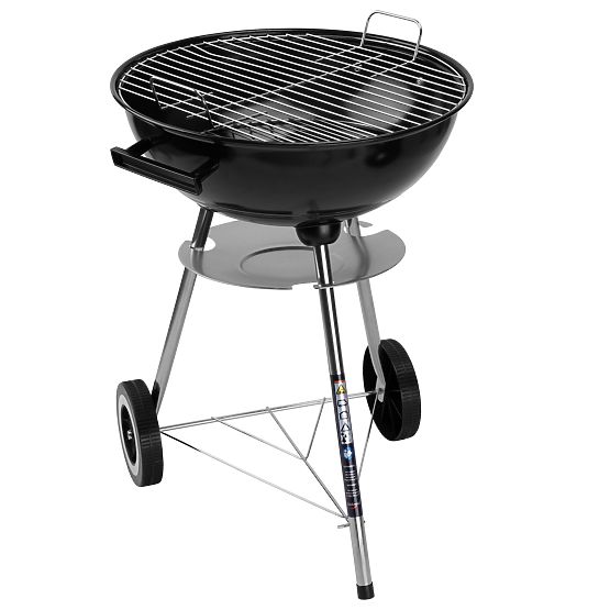 Schwarzer Gartenkohlegrill RUND