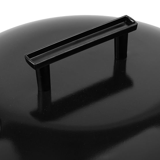 Schwarzer Gartenkohlegrill RUND