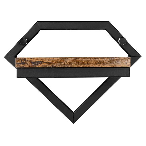 Schwarzer Metall-Wandblumentopf Doron Rustic Loft