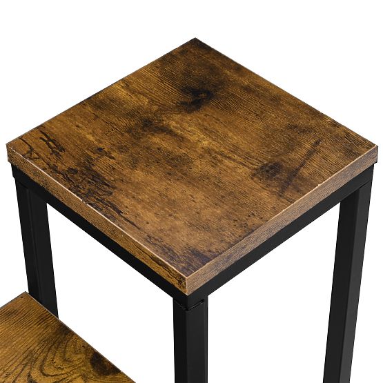 Schwarzer Pflanzenständer Hazel Rustic antike Eiche