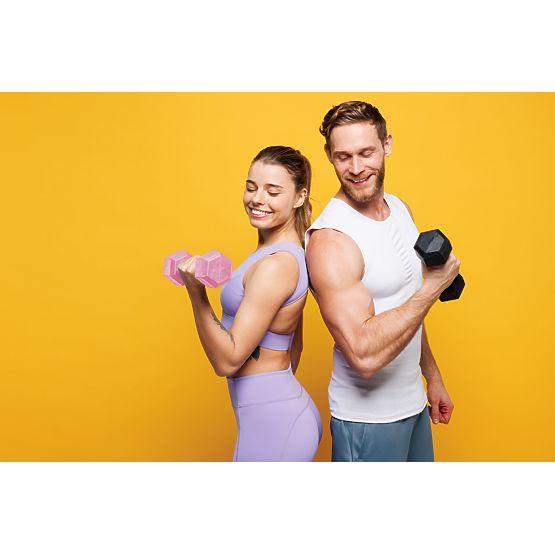 Sechseckige Hanteln Set 2x4 kg Fitnessgewichte rosa ModernHome