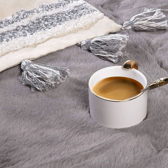 Seidenteppich Rabbit - Dunkelgrau