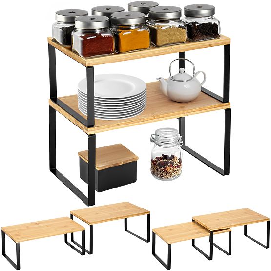 Set aus 2 Bambusregalen GINGER