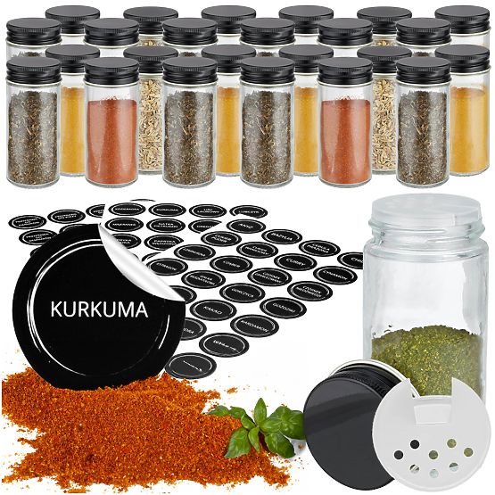 Set aus 24 Gewürzgläsern MARSALA