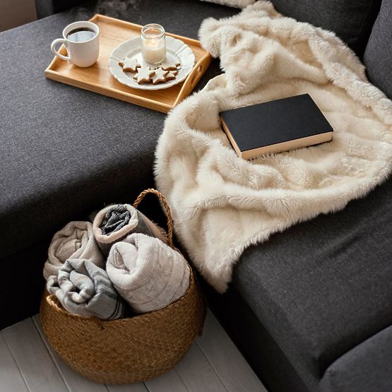 Set aus 3 natürlichen BOHO-Körben