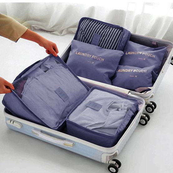Set aus 6 Reiseorganisatoren GAVIN dunkelblau