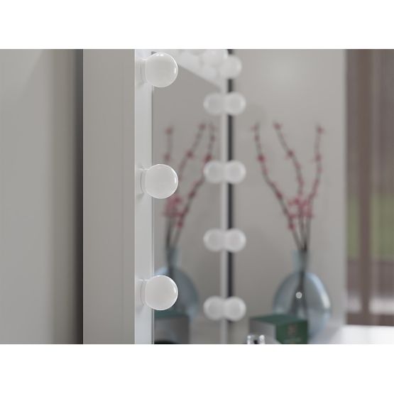 Set Frisiertisch Marina T+ 2S+L WEISS