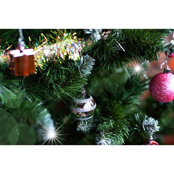 Set mit Weihnachtsdekorationen Lila/Rose 208 Stk.