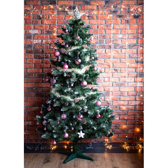 Set mit Weihnachtsdekorationen Lila/Rose 208 Stk.