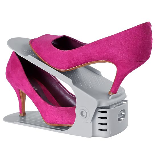 Set verstellbarer Schuhhalter 10 Stück grau