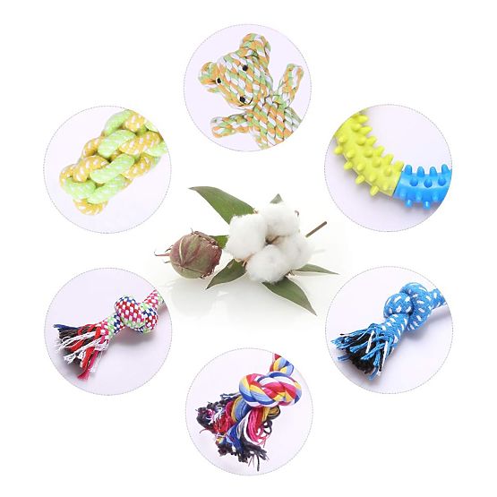 Set von 10 Hundespielzeugen DYLAN Zerrspielzeuge