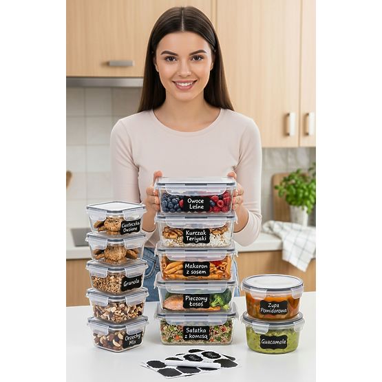 Set von 12 Kunststoffbehältern RIMINI