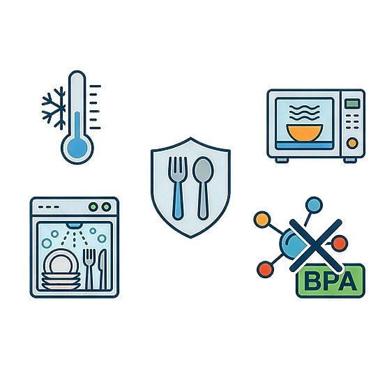 Set von 12 Kunststoffbehältern RIMINI