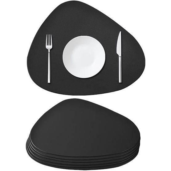 Set von 8 Tischunterlagen TRIVAL BLACK