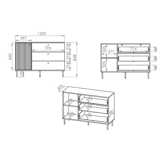 Sophie kleinere Kommode – Beige