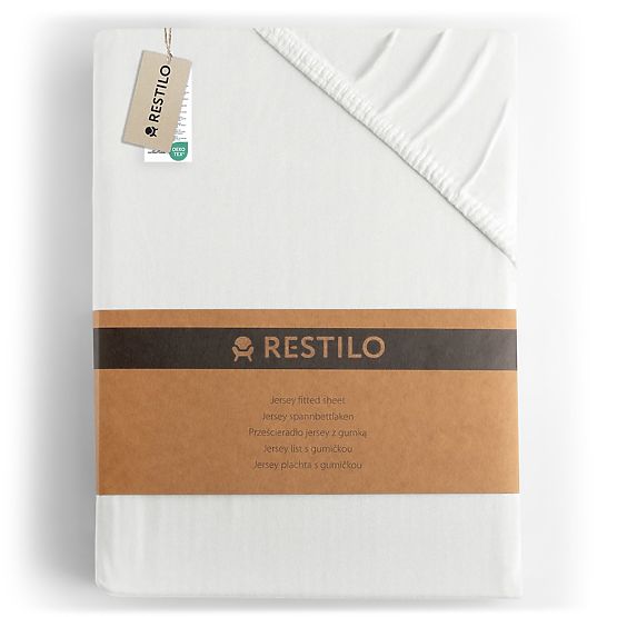 Spannbettlaken AMBER Farbe Weiß klassischer Stil Material Jersey 80-90x200 DecoKing