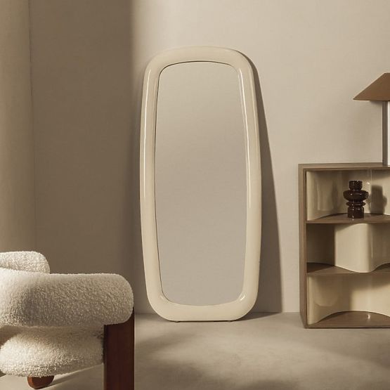 Spiegel Uva, 180x80 cm, hellbeige, glänzend