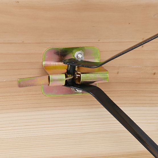 Stahl-Holz-Set LAGER: Tisch + 2 Bänke 220 cm