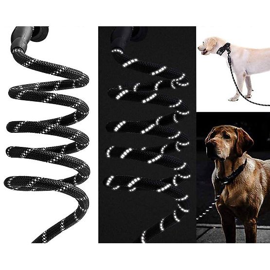 Starkes Trainings-Reflex-Hundeleine KOBE 3m schwarz