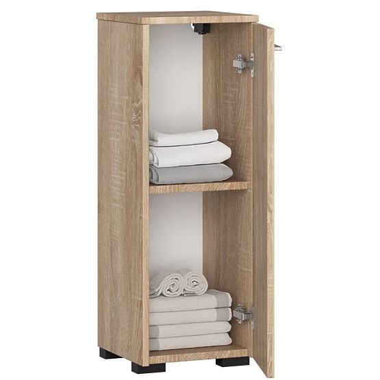 STEHENDER BADEZIMMERSCHRANK FIN S30 1D EICHE SONOMA