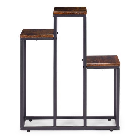 Stehender Blumenständer, dekorativer Blumenständer mit 3 Regalen im Loft-Stil von ModernHome