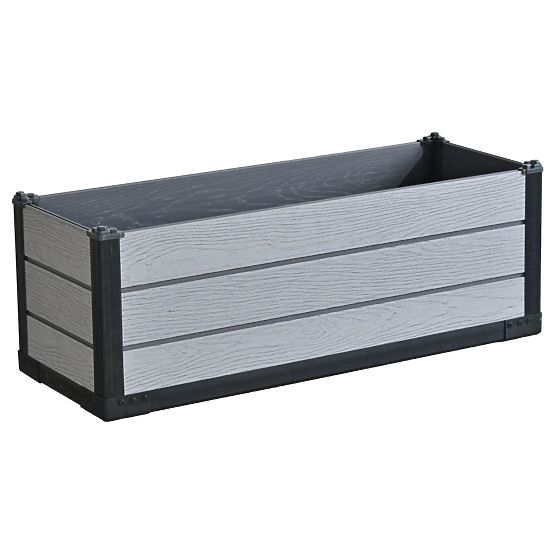 Stilvoller Gartenblumentopf Pflanzgefäß Rechteckiger Pflanzkübel 105x39x36,55 cm