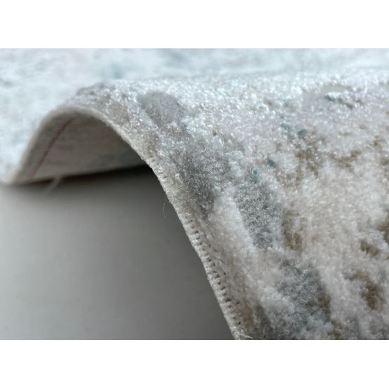 Stück Teppich Aqua - Creme