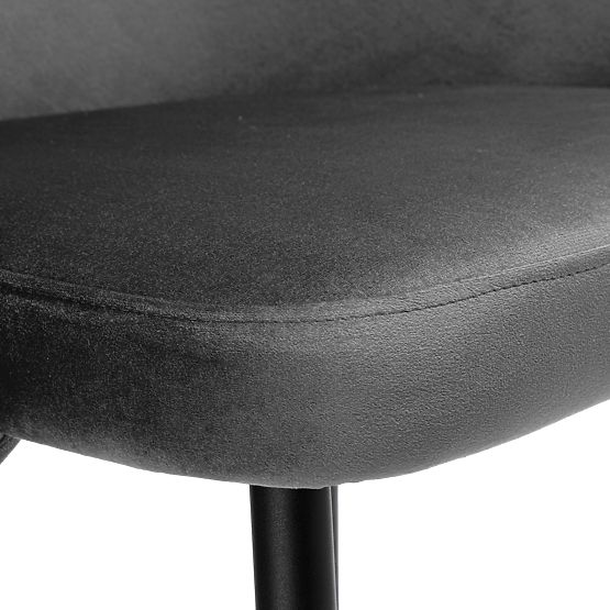 Stuhl HAMPTON Samt Graphit