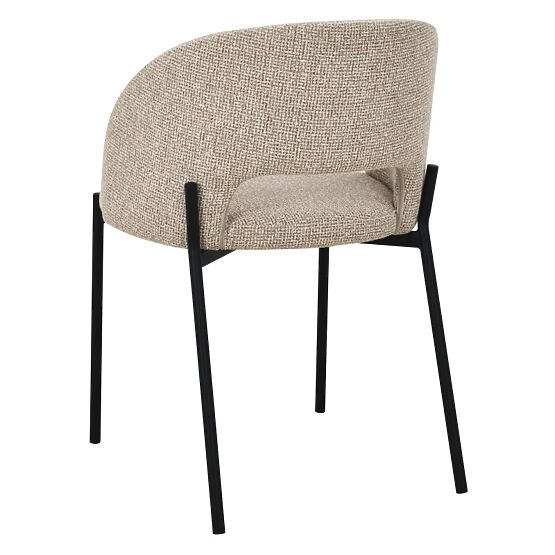 Stuhl mit Öffnung in der Rückenlehne Jazz, beige Melange/schwarze Beine
