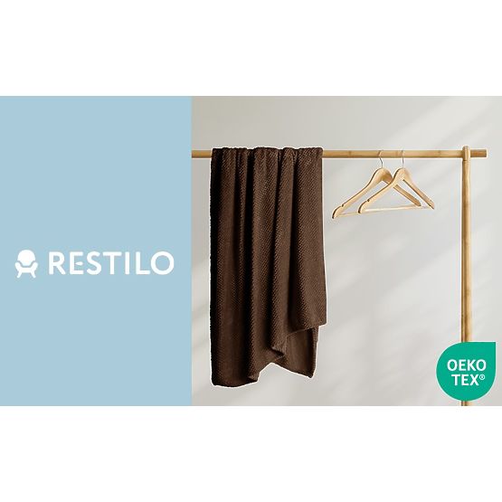 Tagesdecke HENRY braun mit Jacquardmuster moderner Stil 220x240