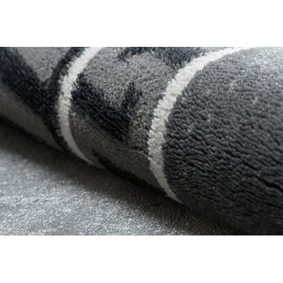 Teppich ALLURE 1960 Griechischer Schlüssel, Rahmen - Strukturiert, Stilvoll, Glamour Grau