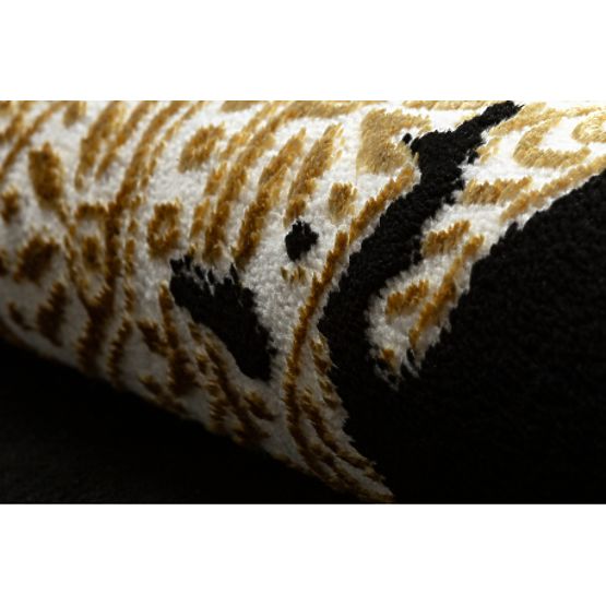 Teppich ALLURE 1965 Rahmen - Strukturell, stilvoll, glamourös Schwarz / Gold