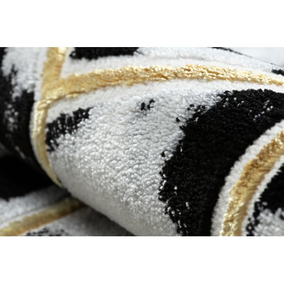 Teppich ALLURE 1966 Würfel 3D - Strukturell, stilvoll, glamourös Schwarz / Gold