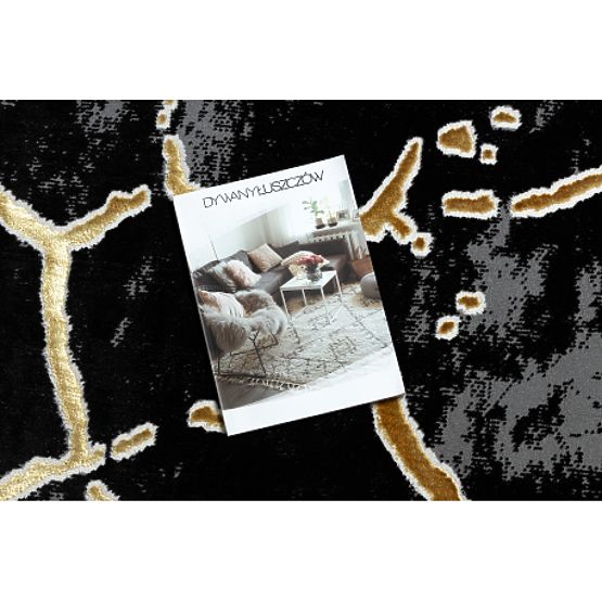 Teppich ALLURE 1967 Marmor - Strukturell, stilvoll, glamourös Schwarz/Gold