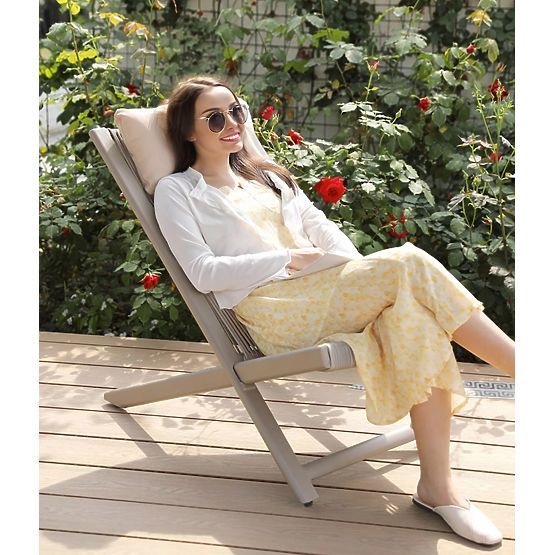 Terrassenmöbel-Set CHILL SAND Liegestühle und Tisch