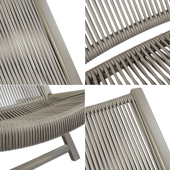 Terrassenmöbel-Set CHILL SAND Liegestühle und Tisch